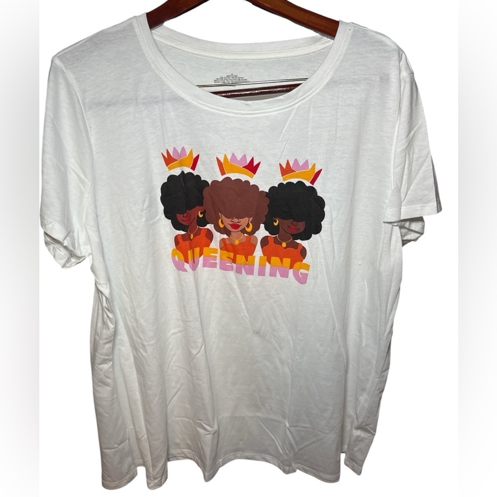 NEW-Culture Juneteenth Afro American Queening T-shirt 2XL